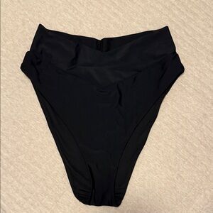 High-Waisted Black Bikini Bottom